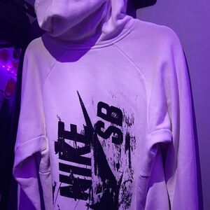 white nike sb sideways mens hoodie